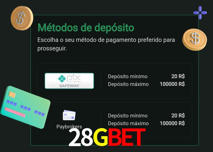 O cassino 28Gbet oferece uma grande variedade de métodos de pagamento